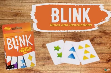 Blink Game Rules .